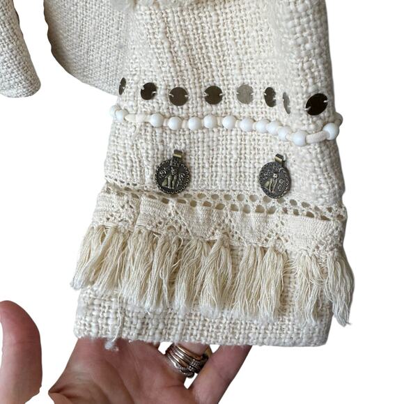 Spell & the Gypsy Collective Alphie Open Front Peplum Blazer Small - Picture 6 of 13